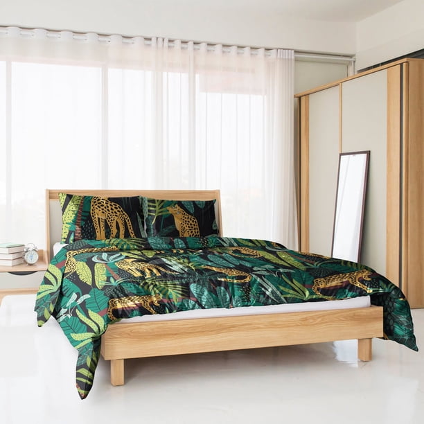 Leopard Safari - Elegante conjunto de ropa de cama de cordero egipcio | Luxe,