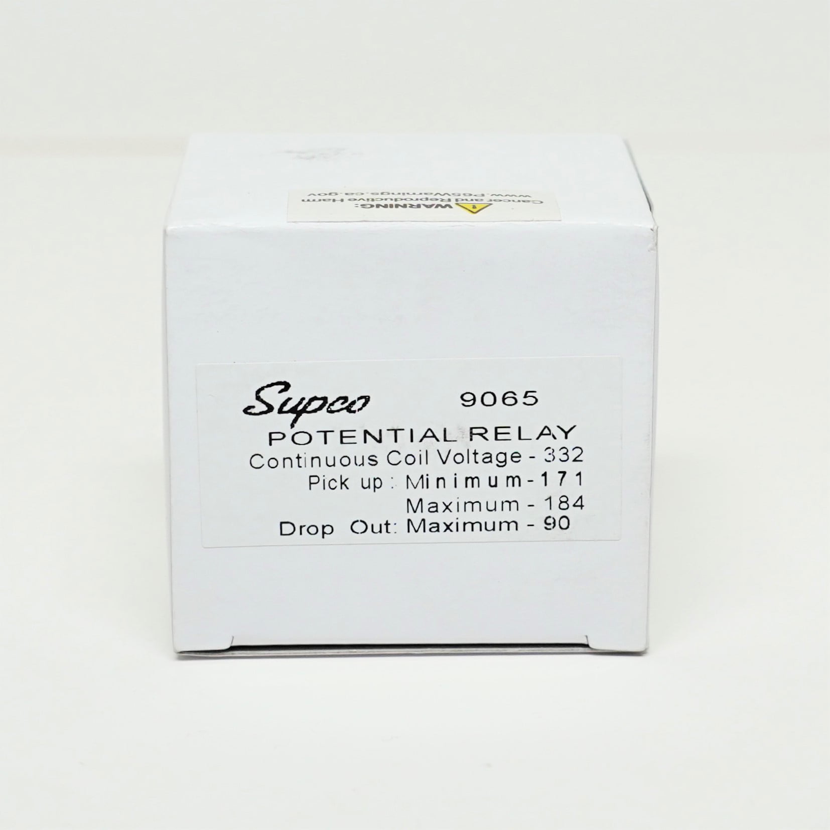 Supco 9065 Potential Relay 332 Continuous Coil Voltage 