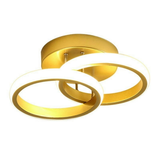 LED Ceiling Lamp 20W Golden Round, Suitable for Bedroom, Living Room, Corridor, Kitchen, Warm Light