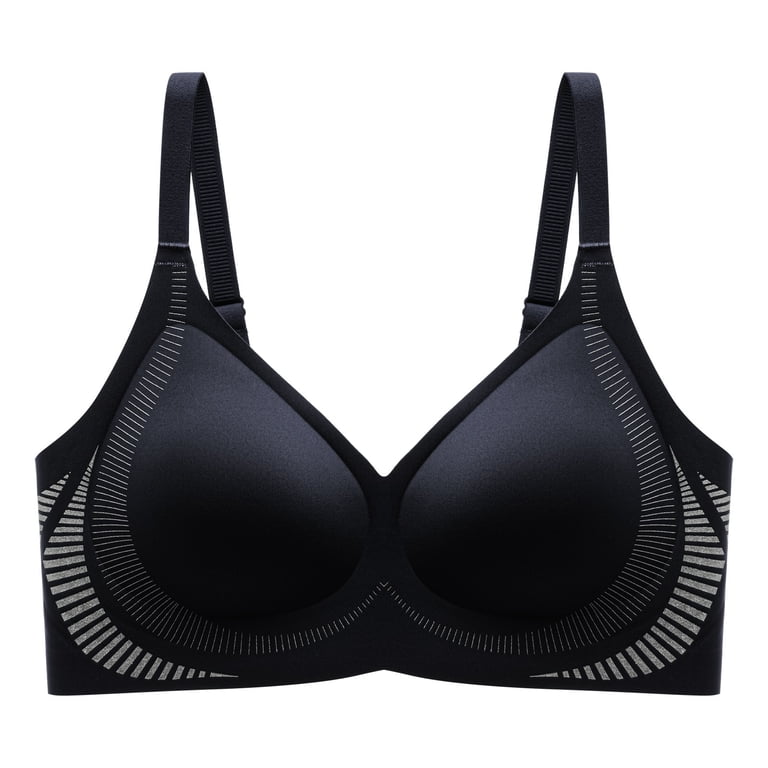 Lonya Beha's voor vrouwen push-up naadloze ondersteuning draadloze volledige dekking golf rand niet-bedrade comfort zachte T-shirt beha, roze, XL
