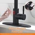 thumbnail image 5 of OWOFAN Black Kitchen Faucet with Pull Down Sprayer Stainless Steel Single Handle Pull Out Spring Sink Faucets 1 Hole Or 3 Hole Dual Function for Farmhouse Camper Laundry Utility Rv Wet Bar, 5 of 15