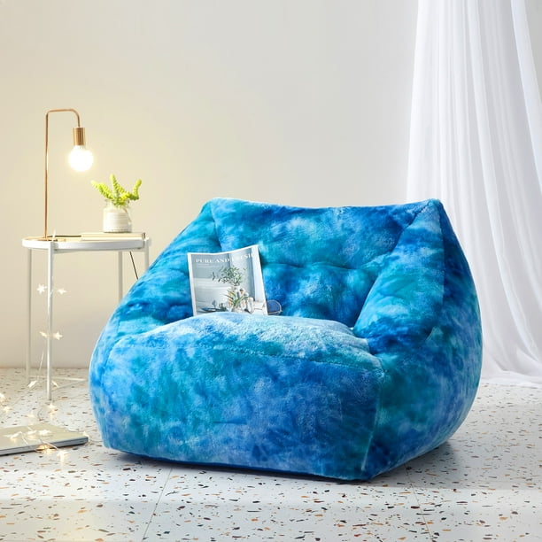 Urban Shop Structured Bean Chair, Cool Blue