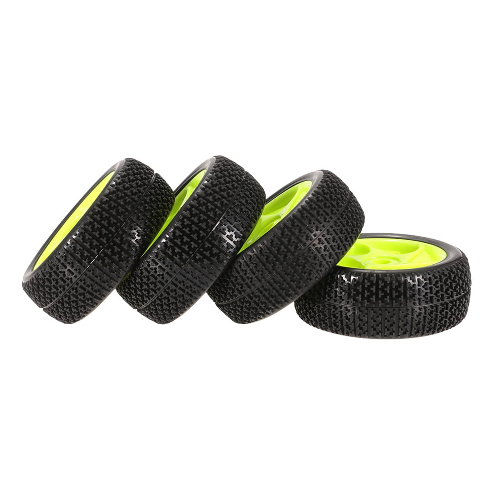 4pcs 120mm Rubber Tires 17mm Hub Hex Wheel Rim for 1/8 RC Crawler Buggy Off-Road 