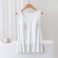 thumbnail image 1 of SDNall Blouse pour Femmes Unie Décontractée Mode Col Rond Régulière Sans Manches Hauts de Nuit, 1 of 9
