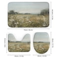 thumbnail image 3 of Wild Flowers 4 Pcs Shower Curtain Sets Bath Mat U-Shaped Floor Mat Toilet Lid Oval Rug Vintage Landscape Wildflower Oil Painting Waterproof Personality Pattern Bath Curtain for Bathroom Decor, 3 of 8