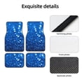 thumbnail image 4 of Balery A Blue Glitter Juego de 4 Alfombrillas para Auto, Revestimientos de Caucho Resistente, Diseño Antideslizante, 4 of 7