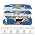 thumbnail image 2 of Tom Cat Jerry Duvet Cover Set Cartoon Print Bedding Set 3pcs for Kids Boys Teens Room Decor Comforter Cover Butterfly Moth Quilt Cover with 2 Pillowcases 79"×90", 2 of 8