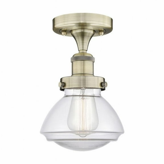 Innovations Lighting - Olean - 1 Light Semi-Flush Mount In Art Deco Style-8.25