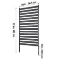thumbnail image 4 of VEVOR Metal Privacy Screen, 38" W x 60" H Freestanding Modern Privacy Fence, Garden Divider Panel with Extended Ground Stakes & Panel Height Adjustable, Freestanding Outdoor Divider for Garden,Indoor, 4 of 9