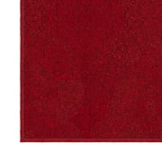 Ottomanson Non-Slip Hallway Runner Rug 1'10 x 6' Stain-Resistant Low Pile Carpet for Kitchen, Red