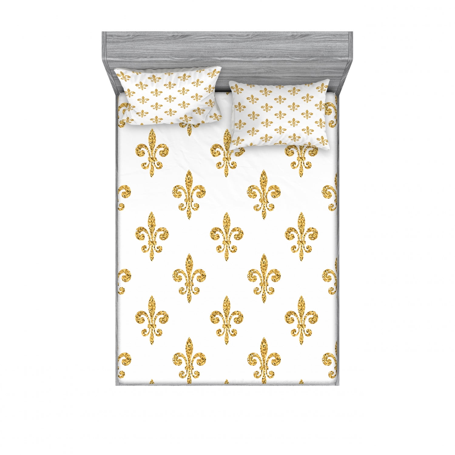 Fleur De Lis Bedding Set with Sheet & Covers, Vintage ...