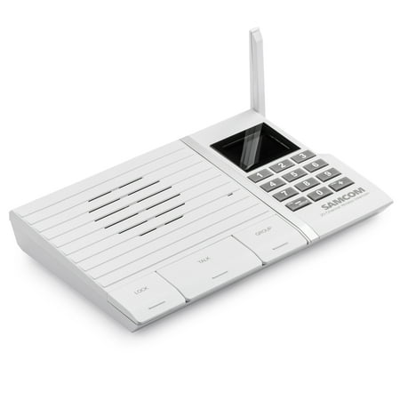 Samcom 20-Channel Digital FM Wireless Intercom System for Home and Office White Pack of (Best Wireless Intercom System)