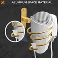 thumbnail image 4 of Hair Dryer Holder,Wall Mounted Spiral Hair Dryer Shelf,Bathroom Stainless Steel Hair Dryer Bracket,Self-Adhesive Hair Dryer Storage Rack (Gold), 4 of 15