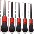 thumbnail image 4 of ACDANC Detailing Brush Set - 5 Different Sizes Premium Natural Boar Hair Mixed Fiber Plastic Handle Automotive Detail Brushes for Cleaning Wheels,Engine,Interior,Air Vents,Car,Motorcycle, 4 of 5