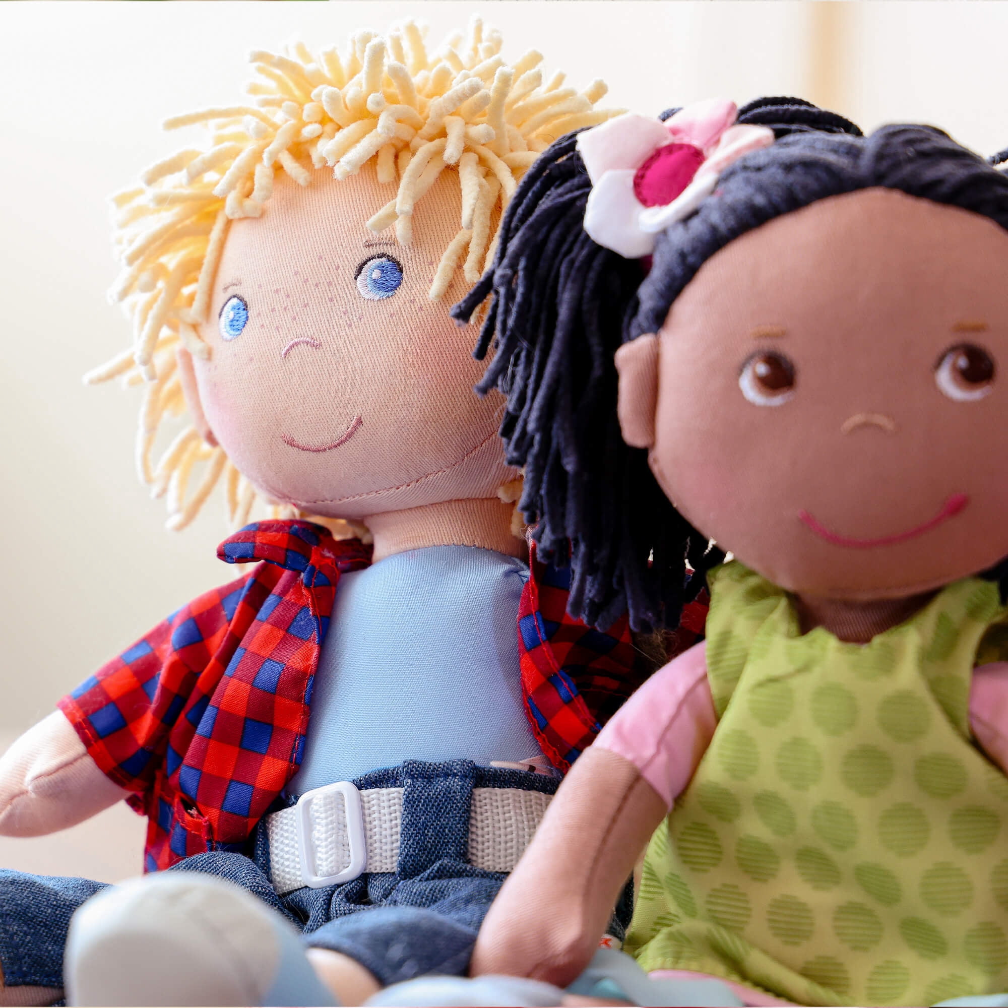 HABA Nick 12" Soft Doll - Baby Boy Doll with Blonde Hair and Blue Eyes (Machine Washable) Perfect Plush Toy for 18 Months & Up