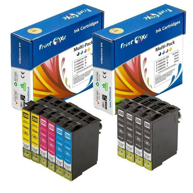T200 TG Cartouches d'Encre Remises à Neuf 10 pour Epson 200