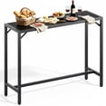 thumbnail image 4 of TLSUNNY 47'' Bar Table, Narrow Long Kitchen Dining Table, Sturdy Metal Frame, Outdoor Patio Counter Height Table, Rectangular, 4 of 12