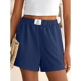 thumbnail image 4 of ANRABESS Shorts for Women Summer Beach Cover Ups Casual High Waist Flowy Wide Leg 2026 Spring Vacation Lounge Shorts Navy Blue Large, 4 of 8
