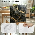 thumbnail image 7 of Xoenoiee Black Marble Print Chair Back Covers for Dining Room, Stretchable Anti-Dust Dining Seat Back Slipcover Protector for Home Dinning Room Party, 1 Pack, 7 of 7