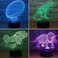 thumbnail image 3 of 4 Pack 3D Night LED Light Lamp Base + Remote Control + USB Cable, FYBTO Adjustable 16 Colors Light Show Display Stand for Acrylic and Plexiglass, Decorative Lights for Room Shop Bar, 3 of 5
