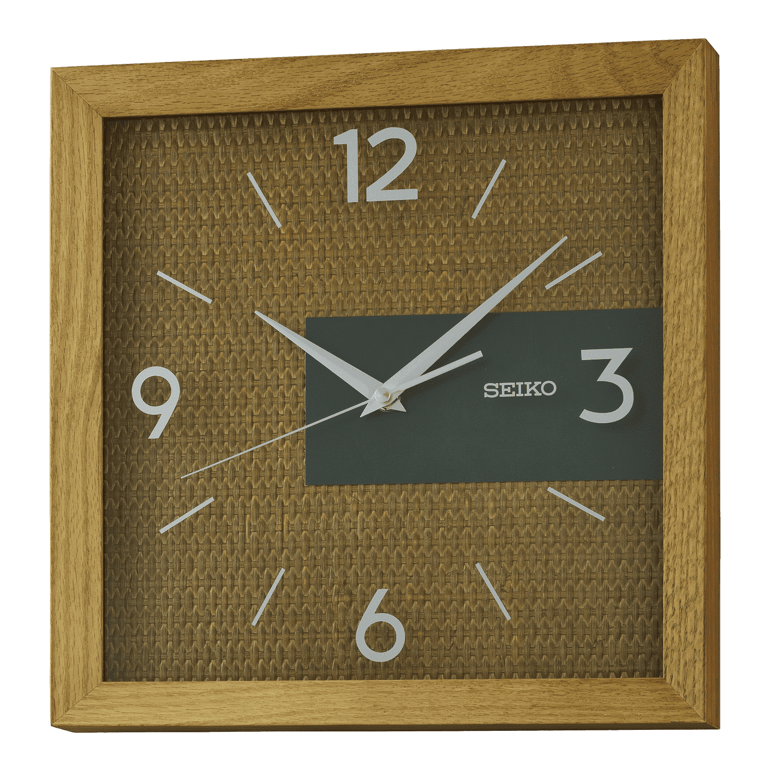 Seiko Rectangular Pendulum Brown Wooden Wall Clock, Traditional