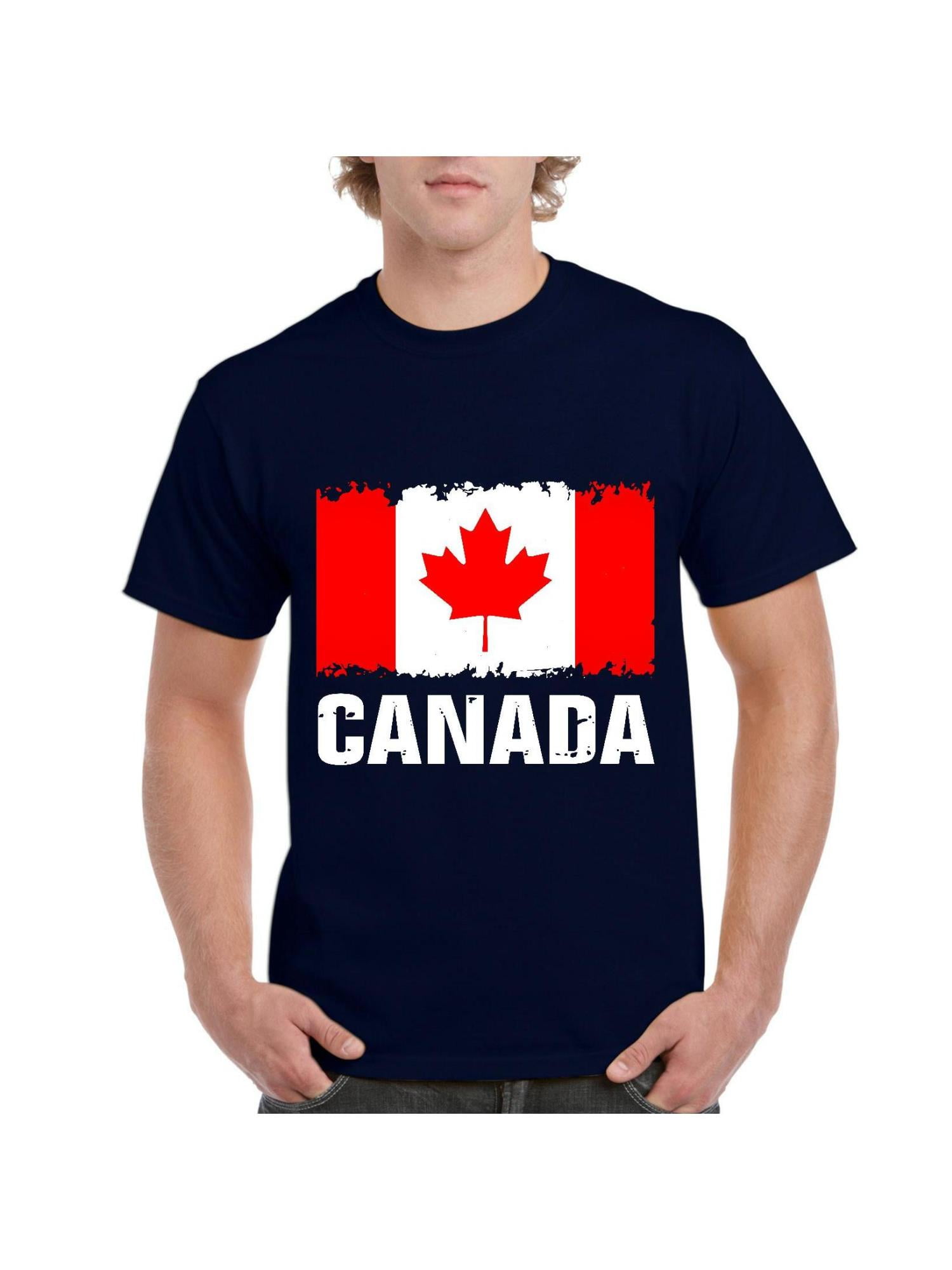 Iwpf Mens Canada Flag Canadian Short Sleeve T Shirt