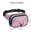 thumbnail image 4 of Balery Night Sky Elk Mochila Cinturón para Mujeres y Hombres, Bolsa de Cintura Impermeable de Doble Capa con Correa, 4 of 9