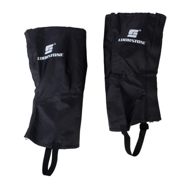 Par de polainas impermeables para escalada, para nieve, para botas, protector de pantalón, cubierta S / L Negro Macarena Legging manga de la cubierta de la pierna