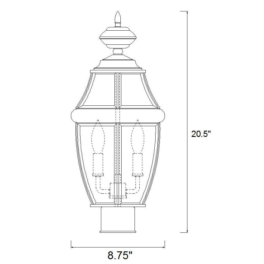 Z-Lite 2 Light Outdoor Post Mount Fixture