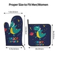 thumbnail image 3 of KLL Dinosau Space Explorer Pattern Oven Mitts and Pot Holders 2pcs Sets for Kitchen, Oven Mitt Heat Resistant 536°F, Oven Gloves for Kitchen,Cooking and Baking, 3 of 7