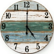 Large Beach Clock, 18” | Handmade with Big Iron Numbers – Nautical & Easy to Read