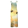 thumbnail image 4 of Cavosen Swim Rompers for Women Oversized Yellow Jumpsuits Wide Leg Long Overalls with Pocket Daisies Summer Cute Rompers, 4 of 5