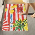 thumbnail image 2 of Yayeee Bath Rug for Bathroom Floor Non Slip Contour Fluffy Soft Absorbent Mat, 20"x24", Striped Lemon, 2 of 7