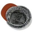 thumbnail image 4 of Holzlrgus Mens Winter Hat with Brim Warm Earflaps Hat Faux Fur Baseball Cap, 4 of 7