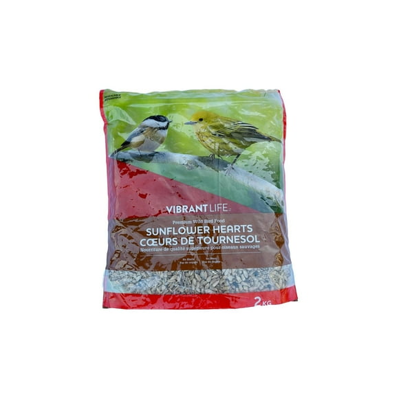 Vibrant Life Sunflower Hearts, 2kg, Premium Wild Bird Food