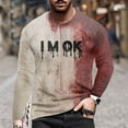 thumbnail image 4 of Problem Gelst Imprimé Homme Thème Halloween Décontracté Col Rond Graphique Sang Chemise Grande Taille Couleur Unie Manches Courtes, 4 of 6
