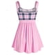 thumbnail image 2 of Tamaño más bowknot camisas a cuadros sin mangas de empalme Rosegal Camisetas sin mangas de talla grande, 2 of 4