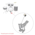 thumbnail image 2 of Drum Pedal Wool Felt Stainless Steel Handle 1pcs Instrument Accessory Part, 2 of 7