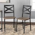 thumbnail image 2 of Chaises d'Appoint à Dossier X (Lot de 2) - Bois Flotté, 2 of 5