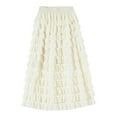 thumbnail image 4 of TAIAOJING Adult Tutus Skirts for Women Solid Color Satin Pleated Skirt Plus Size Versatile Skirt, 4 of 4