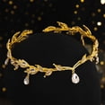 thumbnail image 5 of Forehead Chain Water Drop Headband Leaf Tiara Crystal Vintage, 5 of 8