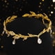 thumbnail image 5 of Diadema con cadena para la frente, corona de cristal, tiara con hojas de diamantes de imitación para fiesta de graduación, novia, 5 of 8