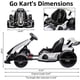 thumbnail image 2 of Historyli Kart eléctrico de 24 V,potente kart de drifting,asiento ajustable,velocidad de 13 km/h,luces LED,juguete para exteriores para niños de 6 a 15 años,color blanco, 2 of 6