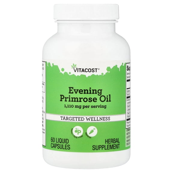 Vitacost Evening Primrose Oil, 60 Liquid Capsules