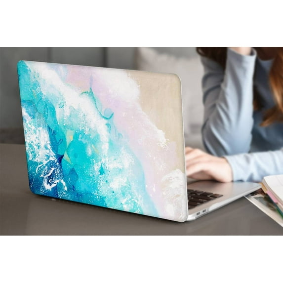 KSK KAISHEK Hard Shell Compatible with Old MacBook Air 13 inchs with Not Retina Display No USB-C + Black Keyboard Cover Model: A1466 & A1369( Marble A 343)