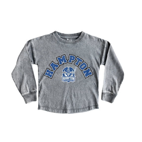 Girls Youth Gameday Couture Gray Hampton Pirates Faded Wash Pullover Top