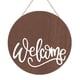 thumbnail image 2 of Placa de puerta de bienvenida de PVC con lazo de celosía que cuelga en la pared de muebles para el hogar Wmkox8yii gf10664, 2 of 7