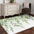 thumbnail image 4 of Eucalyptus Leaf Area&nbsp;Rug 4x6ft Vintage Watercolor Sage Green Leaves Country Non-Slip&nbsp;Washable Square&nbsp;Rugs Soft Felt Indoor Floor Mat for Bedroom Kitchen Living Room Bathroom, 4 of 9