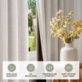 thumbnail image 6 of Deconovo Faux Linen 100% Blackout Curtains, Thermal Insulated Back Tab, 2 Panels, Natural Linen, 52" x 72", 6 of 7