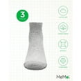 thumbnail image 6 of MeMoi Kids' 3 Pair Pack Mid Cut Cotton Blend Socks, 6-7, Light Gray, 6 of 12